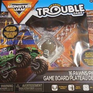 Monster Jam Trouble Pop-o-matic Board Game